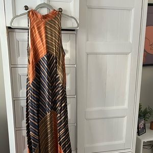 Farm Rio sleeveless halter maxi dress